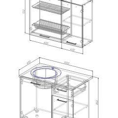 Кухонный гарнитур Лада 1000 (Стол. 26мм) в Глазове - glazov.mebel24.online | фото 3