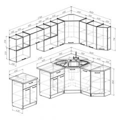 Кухонный гарнитур Лариса оптима 5 2700х1600 мм в Глазове - glazov.mebel24.online | фото 2