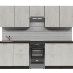 Кухонный гарнитур Лоретта мега 2500 мм в Глазове - glazov.mebel24.online | фото 3