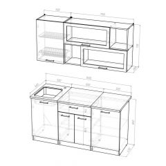 Кухонный гарнитур Лоретта стандарт 1600 мм в Глазове - glazov.mebel24.online | фото 2