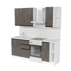 Кухонный гарнитур Ноктюрн медиум 1400 мм в Глазове - glazov.mebel24.online | фото 3