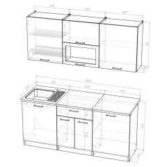 Кухонный гарнитур Ольга макси 1 1800 мм в Глазове - glazov.mebel24.online | фото 2