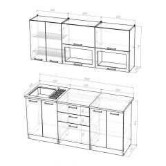 Кухонный гарнитур Ольга макси 2 1800 мм в Глазове - glazov.mebel24.online | фото 2