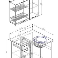 Кухонный гарнитур угловой Вегас 1000*1000 (Стол. 26мм) в Глазове - glazov.mebel24.online | фото 2