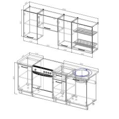 Кухонный гарнитур Вегас 2000 (Стол. 26мм) в Глазове - glazov.mebel24.online | фото 3