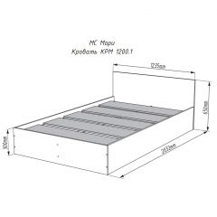 МОРИ КРМ 1200.1 Кровать (настил) графит в Глазове - glazov.mebel24.online | фото 3