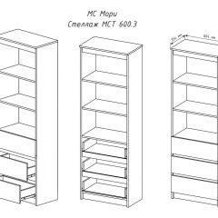 МОРИ МСТ600.3 Стеллаж (графит) в Глазове - glazov.mebel24.online | фото 3