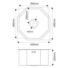 Мойка D400G Octavia MELANA Profline 1,2/200 ЗОЛОТО врезная фигурная D400G в Глазове - glazov.mebel24.online | фото 3