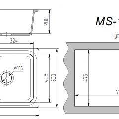 Мойка кухонная MS-12 (780х495) в Глазове - glazov.mebel24.online | фото 3