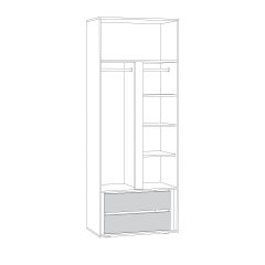 Муссон Шкаф двухстворчатый 13.198 в Глазове - glazov.mebel24.online | фото 2