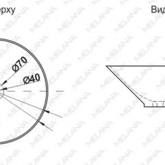 Накладная раковина melana mln-7020-b1+b18 (t4006hb1+b18 ) (сине-черная) в Глазове - glazov.mebel24.online | фото 2