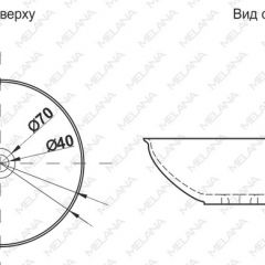 Накладная раковина melana mln-t4029-b15 в Глазове - glazov.mebel24.online | фото 2