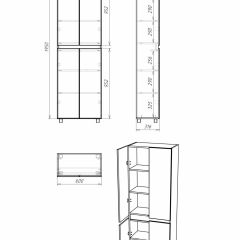 Пенал напольный 60 Норма без ящика АЙСБЕРГ (DA1625P) в Глазове - glazov.mebel24.online | фото 10