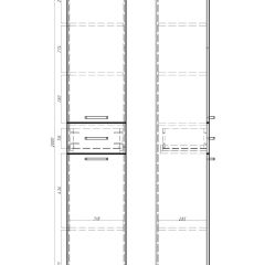 Пенал напольный Контраст 35 с верхним ящиком В1 правый АЙСБЕРГ (DA2707P) в Глазове - glazov.mebel24.online | фото 5