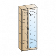 Прихожая Мелисса композиция 1 (Гикори Джексон светлый) в Глазове - glazov.mebel24.online | фото 2