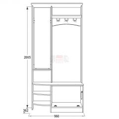 Прихожая Саша - 13 в Глазове - glazov.mebel24.online | фото 2