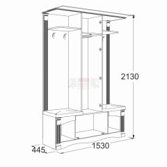 Прихожая Саша - 17 в Глазове - glazov.mebel24.online | фото 2