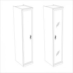 Шкаф 1-но ств без зеркал Натали в Глазове - glazov.mebel24.online | фото