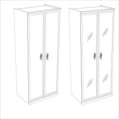 Шкаф 2-х ств с зеркалами Мишель в Глазове - glazov.mebel24.online | фото