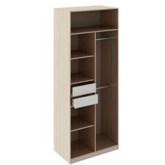 Шкаф 2 двери Глэдис М22 (ЯШС/Белый) в Глазове - glazov.mebel24.online | фото 2