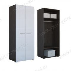 Шкаф 2-х створчатый Ненси 800 (Венге/Белый глянец) в Глазове - glazov.mebel24.online | фото
