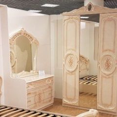 Шкаф 3-х дверный с зеркалами (01.143) Роза (беж) в Глазове - glazov.mebel24.online | фото 3