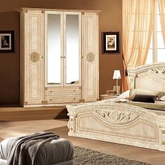 Шкаф 4-х дверный с зеркалами (02.144) Рома (беж) в Глазове - glazov.mebel24.online | фото 3