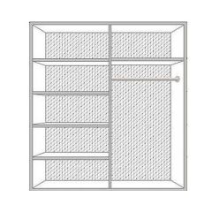 Шкаф 4-х дверный с зеркалами (08.244) Ирина (беж) в Глазове - glazov.mebel24.online | фото 2