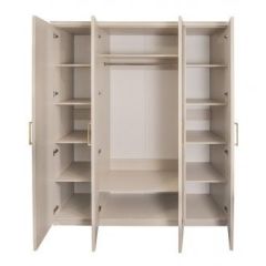 Шкаф 4-х ств с зеркалами Мокко (бежевый) в Глазове - glazov.mebel24.online | фото 2