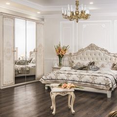 Шкаф 4-х створчатый (1+2+1) с Зеркалом "Патрисия" (крем) в Глазове - glazov.mebel24.online | фото 3