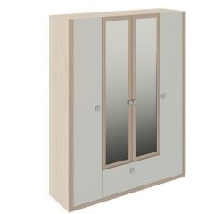 Шкаф 4 двери Глэдис М24 (ЯШС/Белый) в Глазове - glazov.mebel24.online | фото