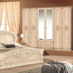 Шкаф 6-и дверный с зеркалами (02.146) Рома (беж) в Глазове - glazov.mebel24.online | фото 3