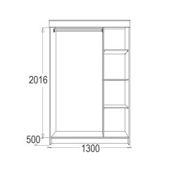 МИРАЖ 11 (1300) Шкаф для платья и белья в Глазове - glazov.mebel24.online | фото 2