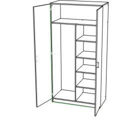 Шкаф двухдверный распашной в Глазове - glazov.mebel24.online | фото