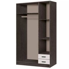 Шкаф распашной Эконом (Венге/Дуб Белфорд) в Глазове - glazov.mebel24.online | фото 2
