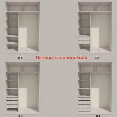 Шкаф-купе 1300 серии SILVER S1+S1+B2+PL2 (2 ящика+1 штанга+1 полка) профиль «Серебро» в Глазове - glazov.mebel24.online | фото 5