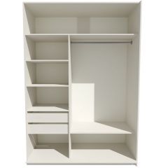 Шкаф-купе 1400 серии SOFT D6+D4+B2+PL2 (2 ящика+1штанга+1 полка) профиль «Капучино» в Глазове - glazov.mebel24.online | фото 2