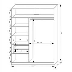 Шкаф-купе 1700 серии NEW CLASSIC K3+K3+B2+PL1 (2 ящика+1 штанга) профиль «Капучино» в Глазове - glazov.mebel24.online | фото 3