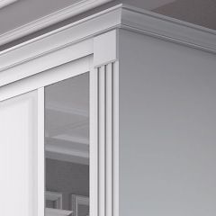 Шкаф-купе 2150 серии NEW CLASSIC K6Z+K1+K6+B22+PL2(по 2 ящика лев/прав+1 штанга+1 полка) профиль «Капучино» в Глазове - glazov.mebel24.online | фото 4