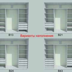 Шкаф-купе 2250 серии SILVER S4+S1+S4 B22+PL4 (по 2 ящика лев/прав+F обр.штанга) профиль «Серебро» в Глазове - glazov.mebel24.online | фото 5