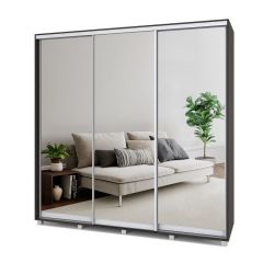 МАРТИН Шкаф-купе с зеркалами Венге (2200*450) М423 в Глазове - glazov.mebel24.online | фото