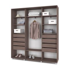 МАРТИН Шкаф-купе с зеркалом Шимо темный (2200*450) М422 в Глазове - glazov.mebel24.online | фото 4