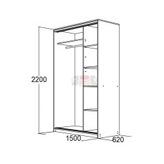 МИРАЖ 15.1 (620) Шкаф для платья и белья в Глазове - glazov.mebel24.online | фото 2