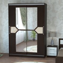 Шкаф-купе ПШ-2.9 1500 Фасад СТРЕЛКА (ВЕНГЕ стрелка беж) в Глазове - glazov.mebel24.online | фото