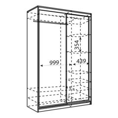 Шкаф-купе Рене 1500 вариант 7 (Тройной ЛДСП/Тройной ЛДСП) в Глазове - glazov.mebel24.online | фото 2