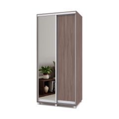 РОЛАНД Шкаф-купе с зеркалом Шимо темный (450*1000) Р402 в Глазове - glazov.mebel24.online | фото 2
