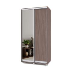 РОЛАНД Шкаф-купе с зеркалом Шимо темный (450*1100) Р412 в Глазове - glazov.mebel24.online | фото 2