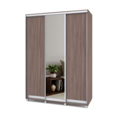 РОЛАНД Шкаф-купе с зеркалом Шимо темный (450*1600) Р462 в Глазове - glazov.mebel24.online | фото 2
