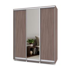 РОЛАНД Шкаф-купе с зеркалом Шимо темный (450*1800) Р482 в Глазове - glazov.mebel24.online | фото