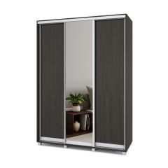 РОЛАНД Шкаф-купе с зеркалом Венге (600*1700) Р672 в Глазове - glazov.mebel24.online | фото
